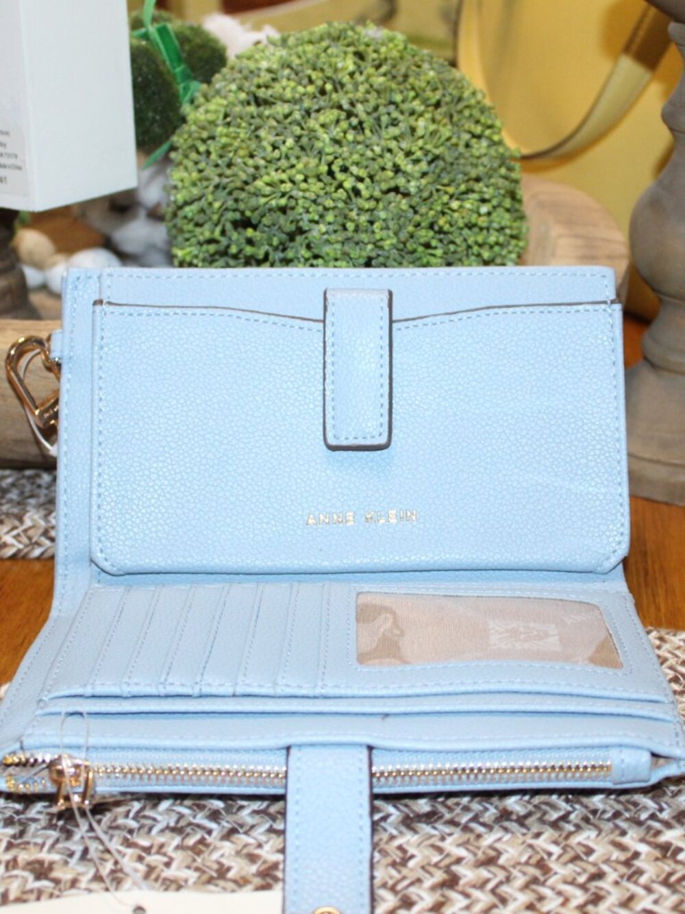 NWT Anne Klein Wristlet Wallet Pretty Baby Blue - Picture 11 of 12